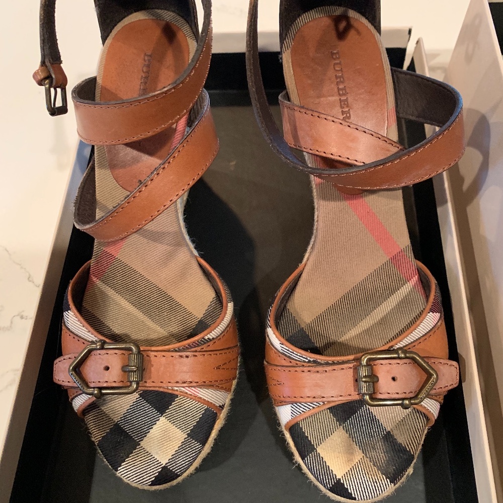Burberry Wedge Sandle/Espadrille